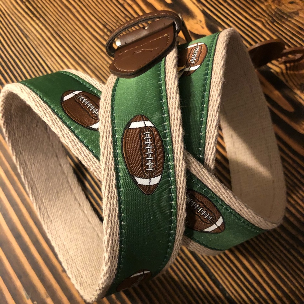 NWT TOMMY BAHAMA CANVAS FOOTBALL BELT 38/40
